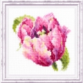 Набор для вышивания нитками ЧУДЕСНАЯ ИГЛА "Розовый тюльпан"